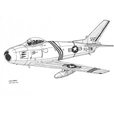 Canvas Print - F86 Sabre Jet